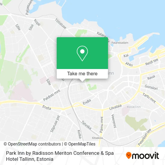 Карта Park Inn by Radisson Meriton Conference & Spa Hotel Tallinn