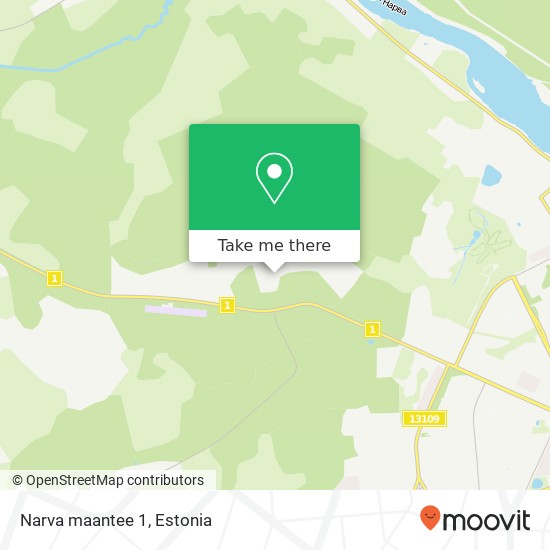 Narva maantee 1 map