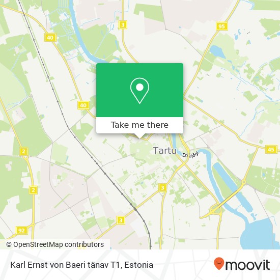 Karl Ernst von Baeri tänav T1 map