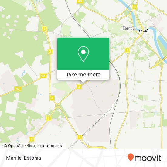 Карта Marille, Riia 50411 Tartu