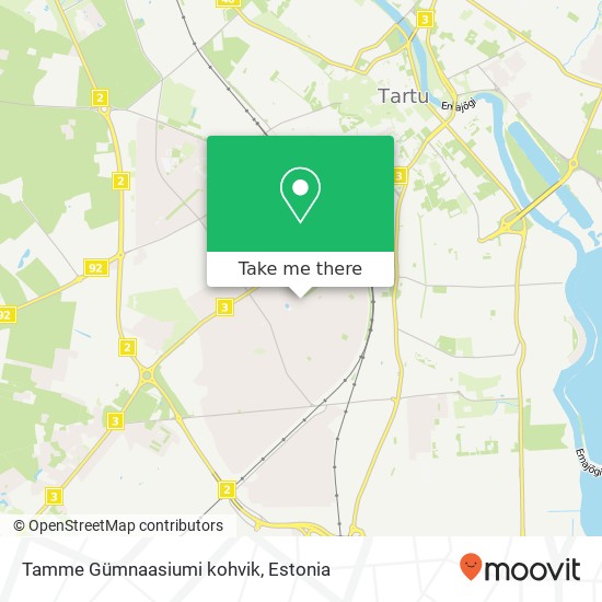 Tamme Gümnaasiumi kohvik, Tamme puiestee 50404 Tartu map