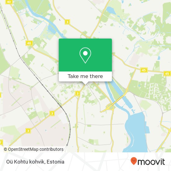 Карта Oü Kohtu kohvik, Kalevi 1 51010 Tartu