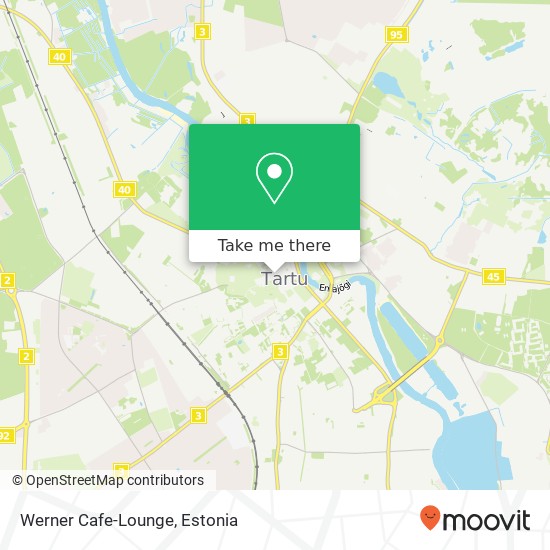 Карта Werner Cafe-Lounge, Ülikooli 51003 Tartu