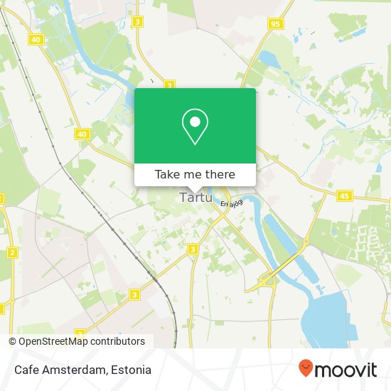 Карта Cafe Amsterdam, Rüütli 1 51004 Tartu