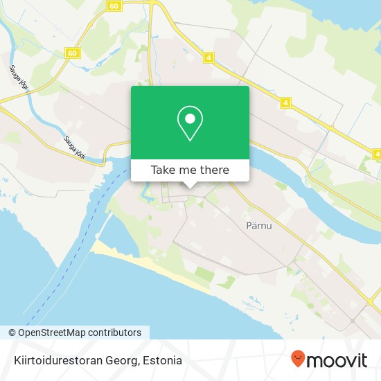 Kiirtoidurestoran Georg, Rüütli 43 80011 Pärnu map