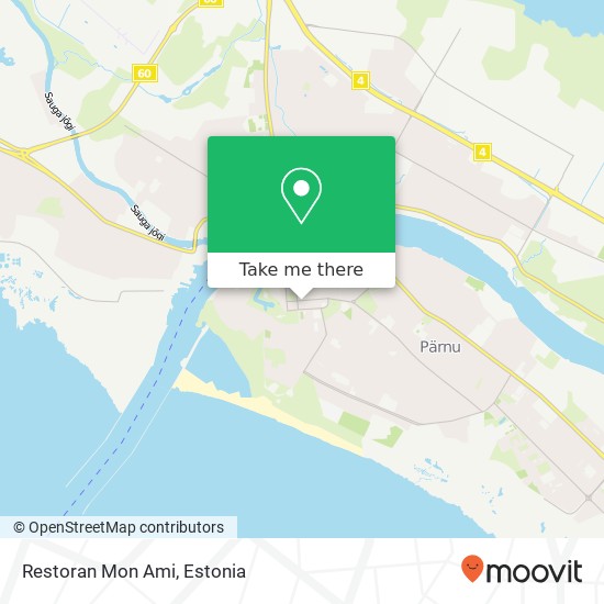 Restoran Mon Ami, Kuninga 11 80011 Pärnu map