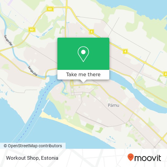 Карта Workout Shop, Hommiku 2 80015 Pärnu