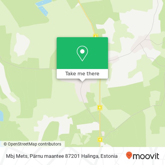 Карта Mbj Mets, Pärnu maantee 87201 Halinga