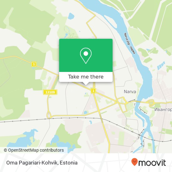 Карта Oma Pagariari-Kohvik, Tallinna maantee 41 20605 Narva