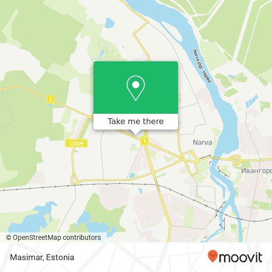 Карта Masimar, 3. Roheline 20605 Narva