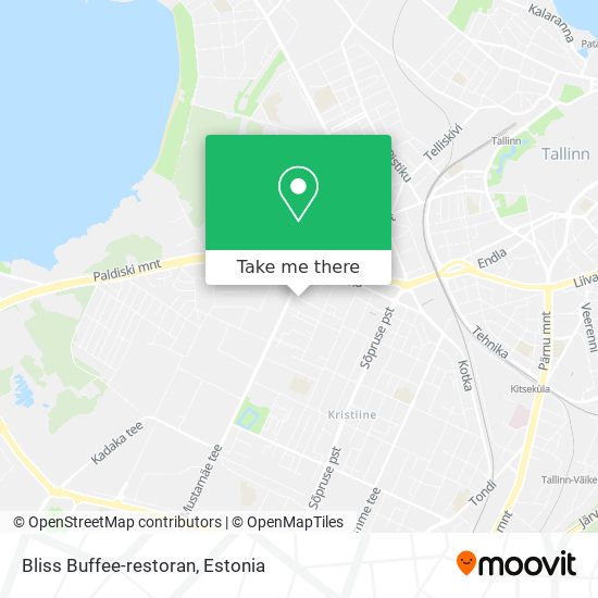 Карта Bliss Buffee-restoran