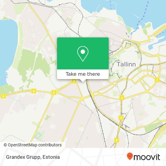 Карта Grandex Grupp, Madara 10613 Tallinn