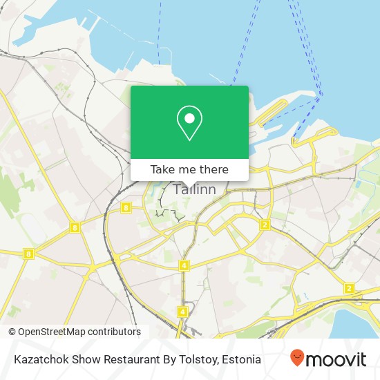 Kazatchok Show Restaurant By Tolstoy, Raekoja plats 5 10146 Tallinn map