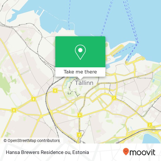 Карта Hansa Brewers Residence ou, Pikk 1 10123 Tallinn