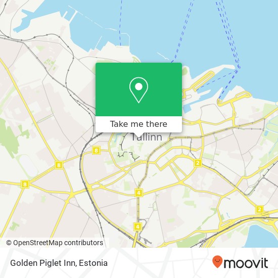 Карта Golden Piglet Inn, Dunkri 8 10123 Tallinn