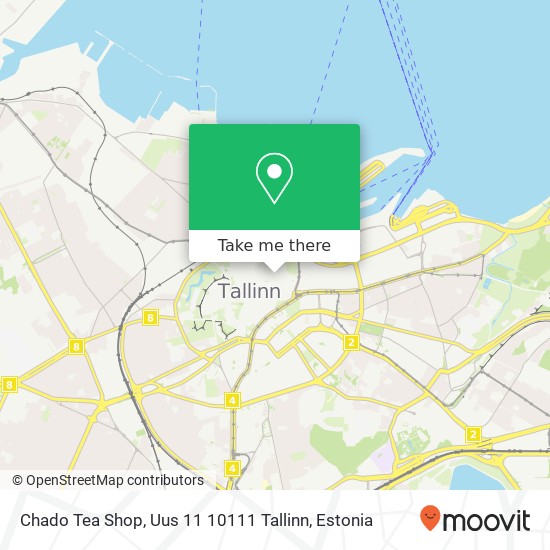 Карта Chado Tea Shop, Uus 11 10111 Tallinn
