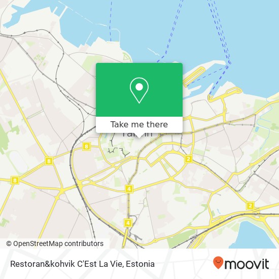 Карта Restoran&kohvik C'Est La Vie, Suur-Karja 5 10140 Tallinn