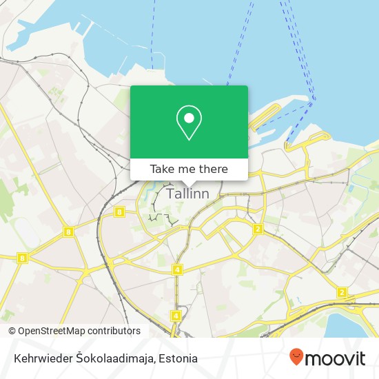 Карта Kehrwieder Šokolaadimaja, Saiakang 10146 Tallinn
