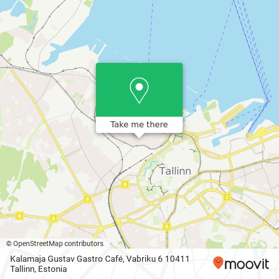 Карта Kalamaja Gustav Gastro Café, Vabriku 6 10411 Tallinn