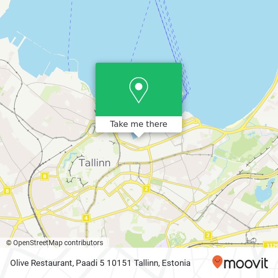 Olive Restaurant, Paadi 5 10151 Tallinn map