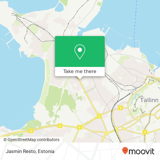 Карта Jasmin Resto, Sõle 42b 10318 Tallinn