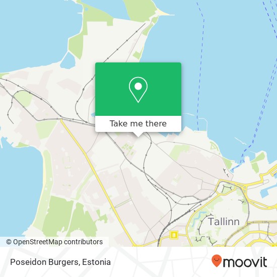 Карта Poseidon Burgers, Erika 10416 Tallinn