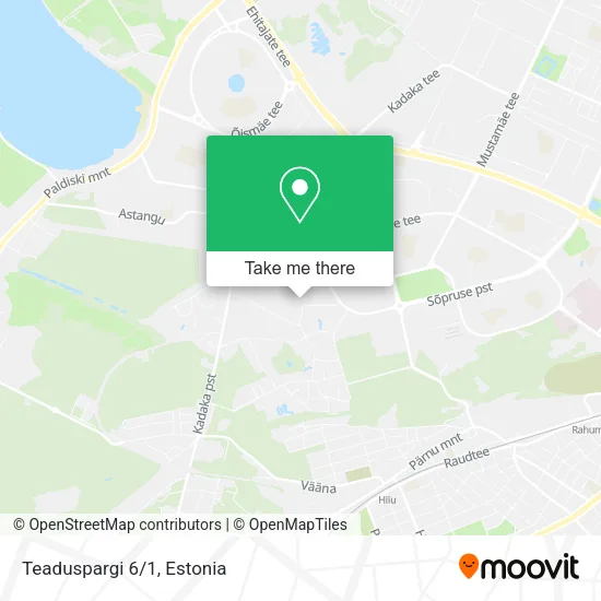 Карта Teaduspargi 6/1