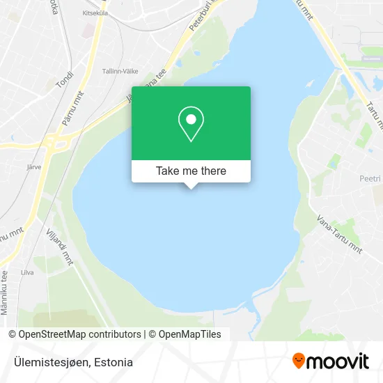 Карта Ülemistesjøen