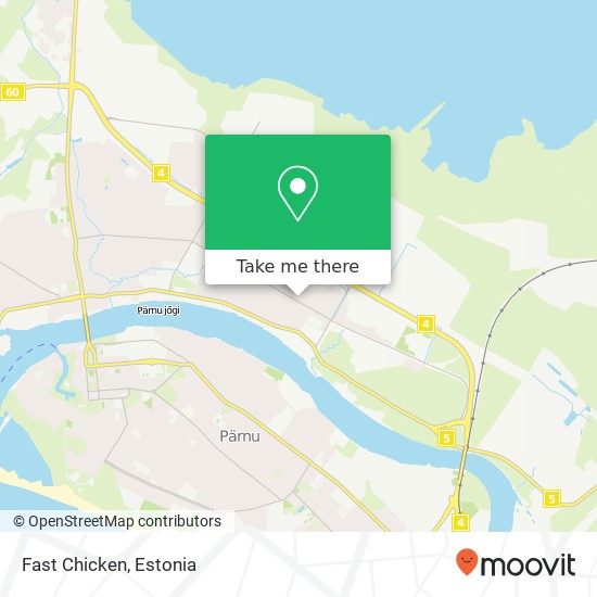 Карта Fast Chicken, Oja 114 80040 Pärnu