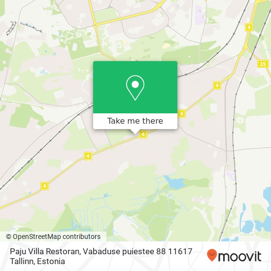 Paju Villa Restoran, Vabaduse puiestee 88 11617 Tallinn map