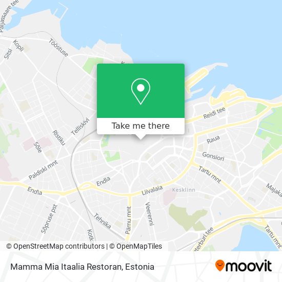 Карта Mamma Mia Itaalia Restoran