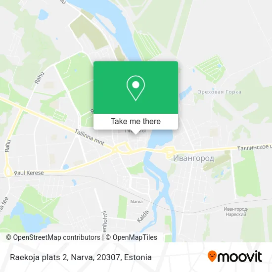 Карта Raekoja plats 2, Narva, 20307
