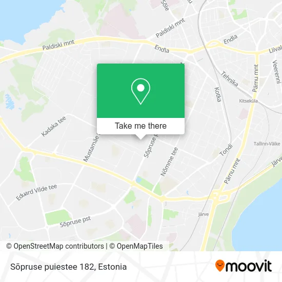 Карта Sõpruse puiestee 182