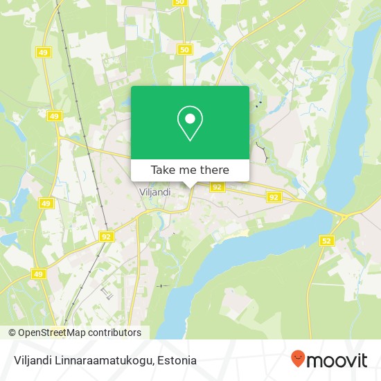 Карта Viljandi Linnaraamatukogu