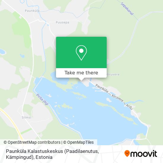 Карта Paunküla Kalastuskeskus (Paadilaenutus, Kämpingud)