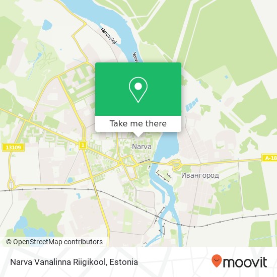 Narva Vanalinna Riigikool map