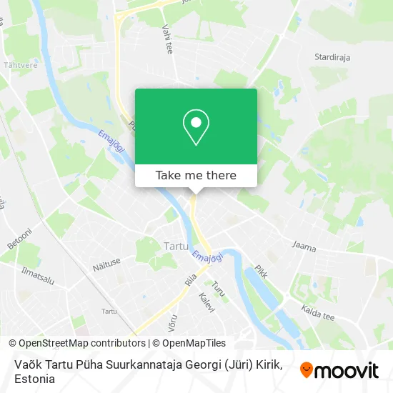 Карта Vaõk Tartu Püha Suurkannataja Georgi (Jüri) Kirik