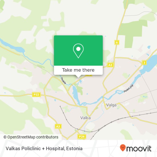 Valkas Policlinic + Hospital map