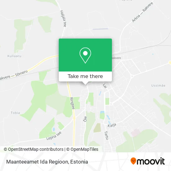 Карта Maanteeamet Ida Regioon