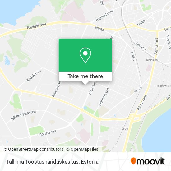 Tallinna Tööstushariduskeskus map