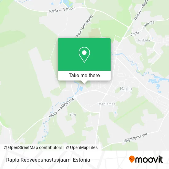 Rapla Reoveepuhastusjaam map