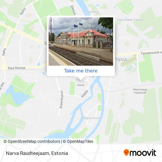 Карта Narva Raudteejaam