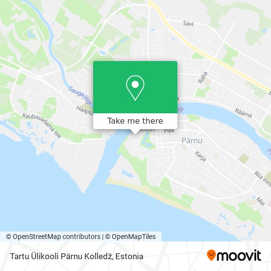 Tartu Ülikooli Pärnu Kolledž map