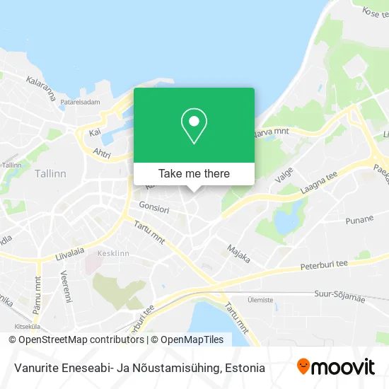Карта Vanurite Eneseabi- Ja Nõustamisühing