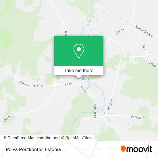 Карта Põlva Postkontor