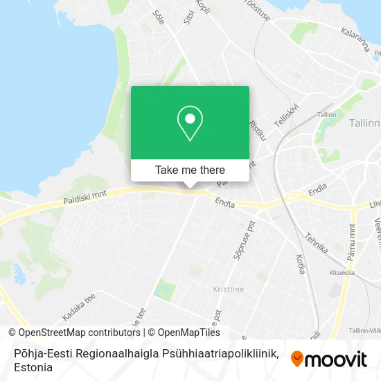 Põhja-Eesti Regionaalhaigla Psühhiaatriapolikliinik map