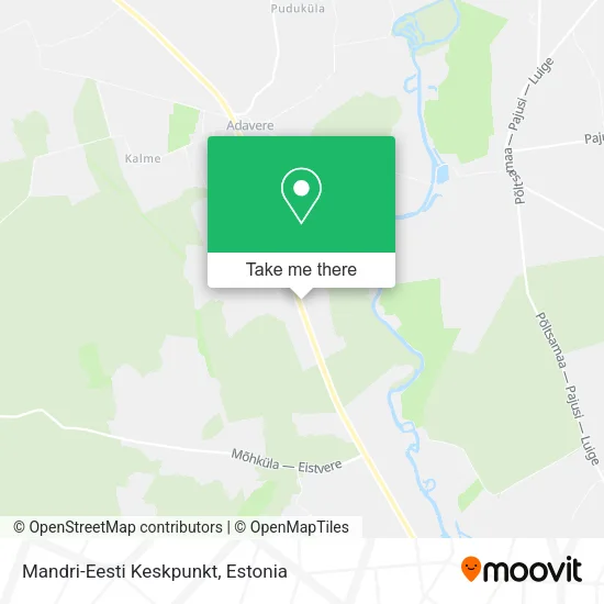 Карта Mandri-Eesti Keskpunkt