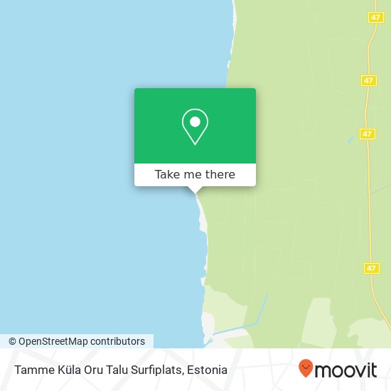 Карта Tamme Küla Oru Talu Surfiplats