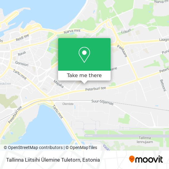 Карта Tallinna Liitsihi Ülemine Tuletorn