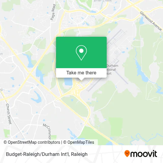 Budget-Raleigh/Durham Int'l map